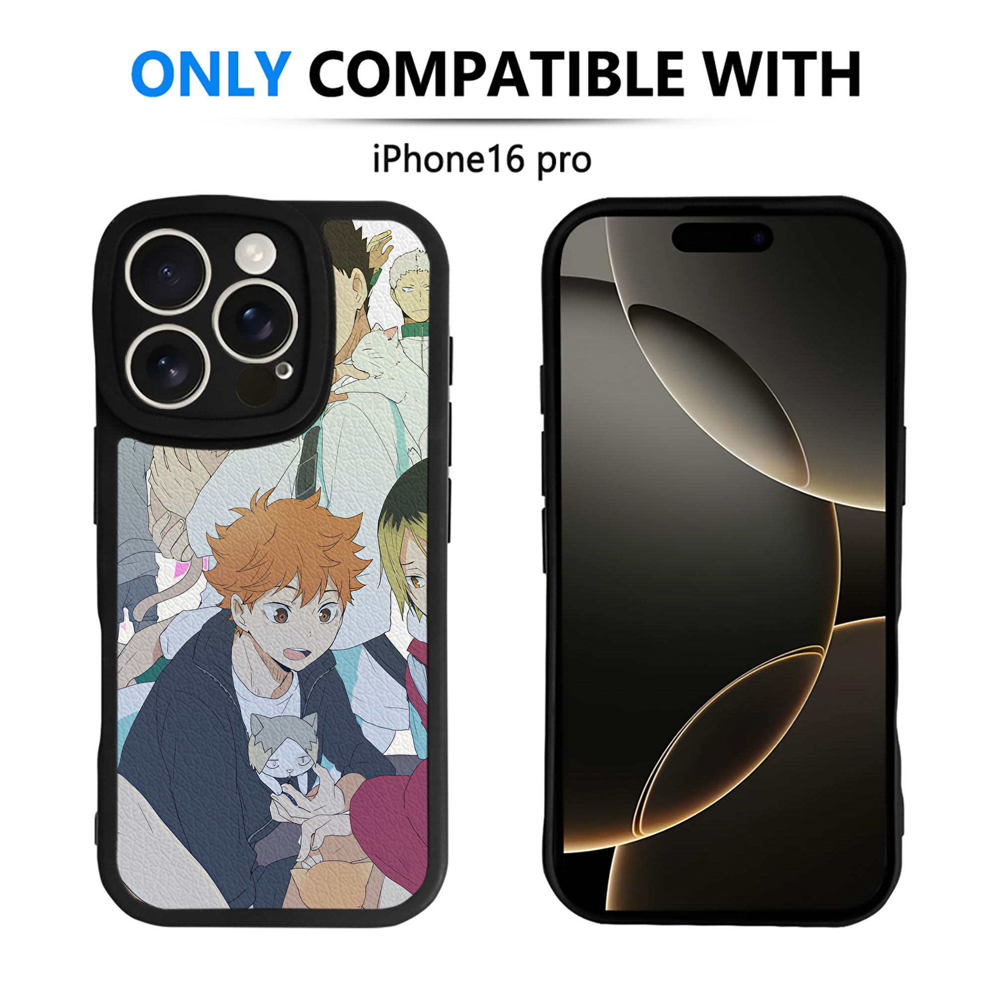 （画像用） ハイキュー!! Haikyu!! 【iPhone 16シリーズ対応】シリコンスマホケース（レザー調） 材質：シリコン